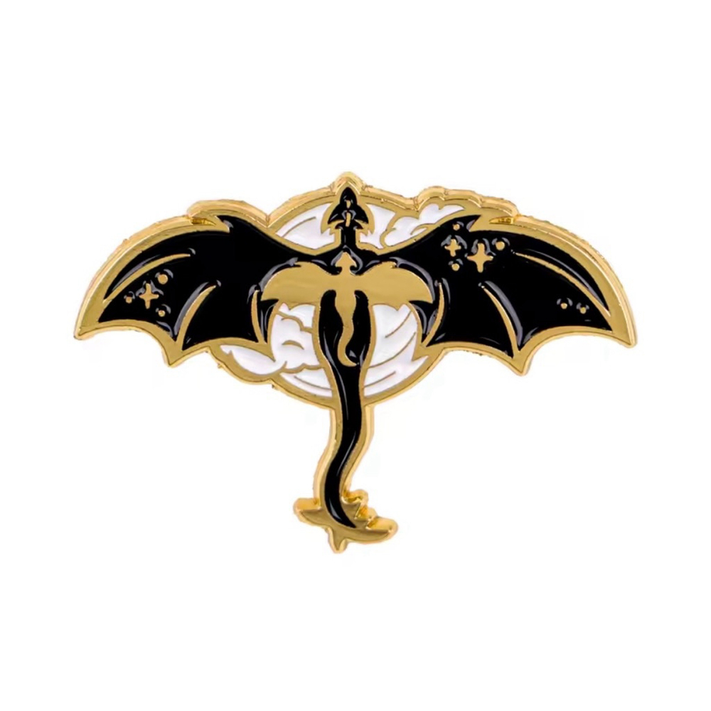 Fourth Wing Dragon Romantasy Book Lover Enamel Pin
